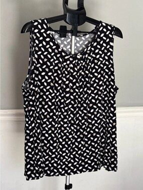 J Jill Sleeveless Top Women’s Plus 3X Wearever Pullover Top Black Closet Staple